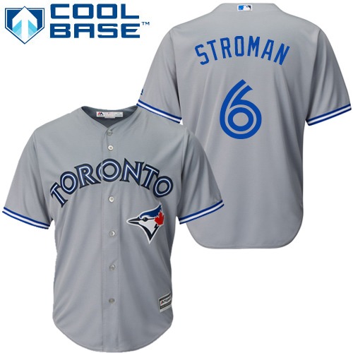 Blue Jays #6 Marcus Stroman Grey Cool Base Stitched Youth MLB Jersey - Click Image to Close